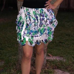 Ruffled Floral Skirt